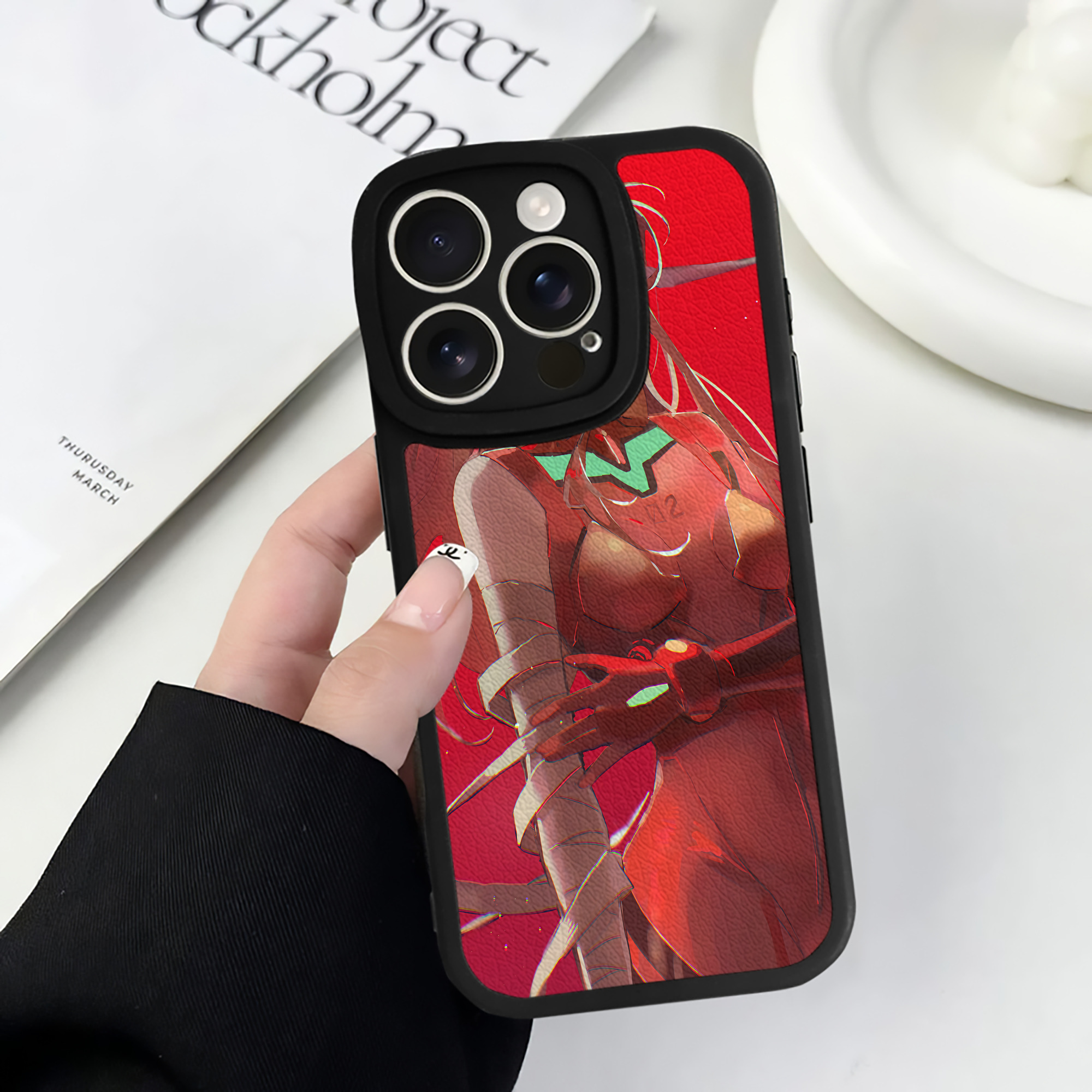 （画像用） EVA 新世紀エヴァンゲリオン 【iPhone 16シリーズ対応】シリコンスマホケース（レザー調） 材質：シリコン